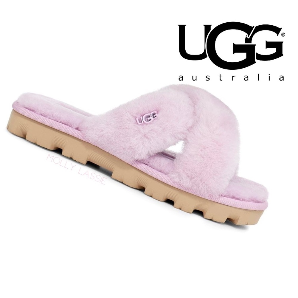 UGG FUZZETTE SLIDE SANDAL FUR FLUFF FUZZ